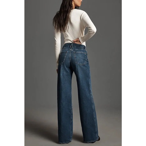 Good American | Good Skate High Rise Wide Leg 34” Inseam Flare Jeans ~ US 6 - Picture 7 of 12